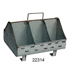 Organisateur mural en métal galvanisé de style ferme, étagère en métal rustique pour la décoration de la maison et les accessoires de cuisine, plateau de style ferme - Product Image 2