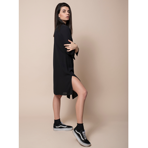 SM Camicia Aperta di Alta Qualità Italiana con Bottoni in Madreperla, Colletto Rovesciato e Spacchetti sul Fondo, per il Giorno - Product Image 4
