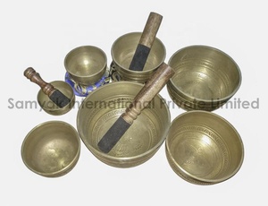 Juego de Cuencos Tibetanos de Bronce y Metal Pulido, 7 Notas, para Sanación con Sonido y Meditación, Hecho en Nepal, Más Vendido - Product Image 3