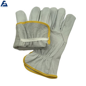 Guantes de seguridad de uso general del fabricante PVC nitrilo cuero dividido revestimiento de látex Anti-impacto Anti-calor guantes de entrenamiento trabajo - Product Image 2