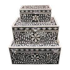 Pulsera con incrustaciones de hueso hecha a mano, caja de embalaje de joyería con cordón navideño, fabricante y exportador mayorista de Uttar Prado - Product Image 4