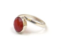Cincin Bezel Buatan Tangan Berlapis Emas dengan Batu Akik Bentuk Kunci, Gaya Vintage Terbaik untuk Hadiah Hari Valentine Wanita dari Sameer Art Craft