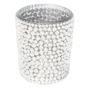 White Beaded Antique Stylish Votive New Design Customized In Sizes Fancy Candle Holder Best Finishing Trendy Candle Stand - Product Image 1
