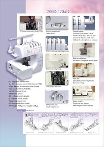 Vente chaude 700D/725D fabriqué à Taiwan, machine à coudre surjeteuse domestique - Product Image 3