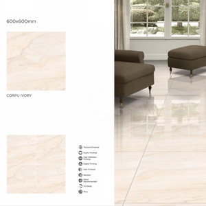 Vistaar nhà máy 600x600 mét gạch ceramic 60x60 sàn giá Indonesian 24x24 gạch đá cẩm thạch <span class=keywords><strong>corfu</strong></span> ngà 2x2 thiết kế Top Grade - Product Image 6
