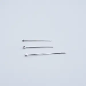 In Stock and Ready to Ship Wholesale 925 Sterling Silver Head Pin Finding For Jewelry Making From Bangkok, Thailand