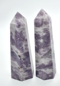 Top Selling High Quality Lepidolite Polished <b>Point</b> Tower Obelisk Carved Gemstone Love <b>Light</b> Dark Purple Portable Home Decoration - Product Image 5