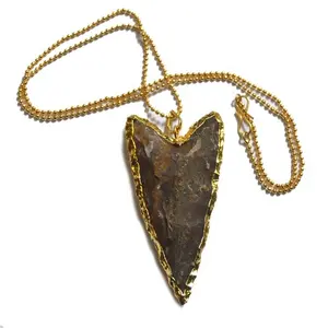 Üreticisi akik teminat ile medyan Ridge Arrowhead kolye