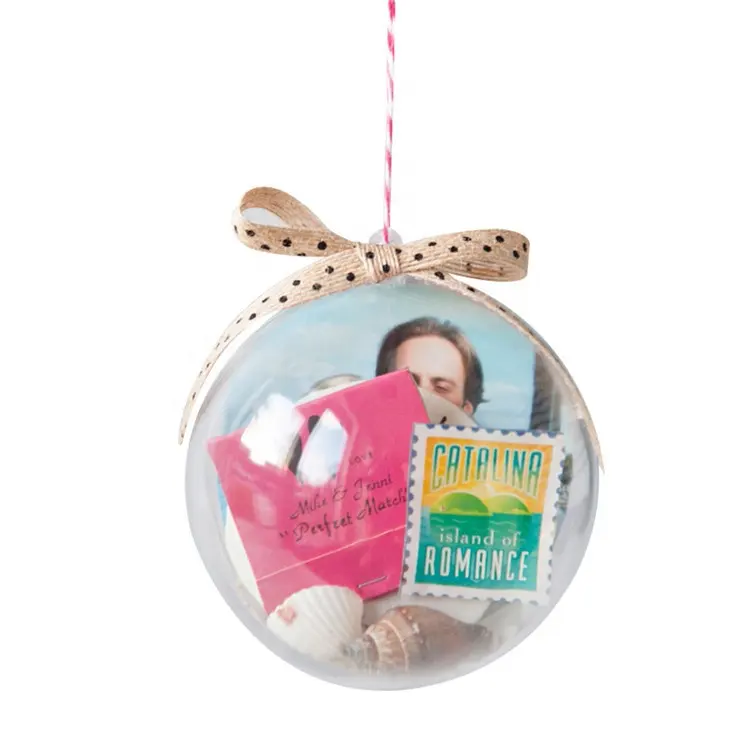 Décoration et cadeau de vacances Europe PS sphère en plastique creuse de noël nouvelle boule et Globe décoratifs en acrylique transparent