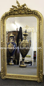 Espejo de pared con marco de hoja de oro antiguo, espejo de pared francés de lujo, más brillante, precio económico - Product Image 5