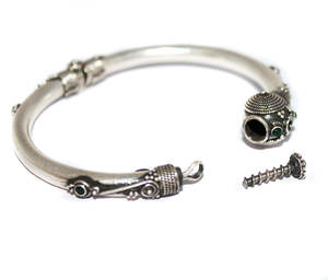 Bracelet en argent Sterling 925, bijoux sous forme de pierres précieuses d'émeraude, style Vintage, vente en gros - Product Image 5