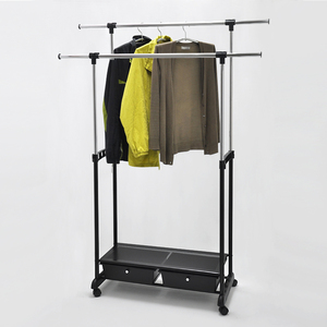 Ev oturma odası otel banyo mobilyaları kullanımı için tek giysi rafı ile beyaz kaplama teleskopik örgü sepet - Product Image 4