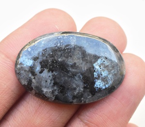 Natural Marble Gemstone Natural Blue Flashy Larvikite Gemstone Cabochon For Jewelry Making Wholesale Larvikite Beads Gemstone - Product Image 1
