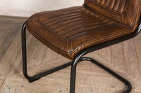 Chaises de salle à manger en cuir véritable de style industriel, couleur marron vintage, design moderne, écologiques, pour la maison, le bureau et la salle à manger