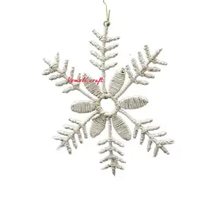 Handmade wire art snowflakes Christmas ball ornaments bulk decoration christmas decorations