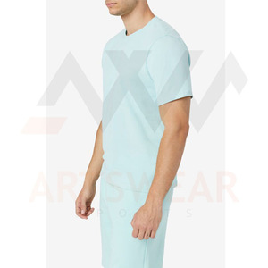 Ensemble t-shirt et short pour homme, vêtements de sport personnalisés de différentes couleurs, col rond, 100% coton, Polyester, Logo, ensemble deux pièces - Product Image 3