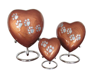 Heart Shape Keepsake Cremation Urn Set Metal Memorial Urns for Human Pet Ashes Decorative Funeral <b>Container</b> Display - Product Image 1