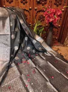 ผ้าไหมนุ่มกับงานทอผ้าZARIเงินที่สวยงามกับการทอผ้าดูมีสไตล์ส่าหรี - Product Image 2