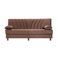Canapé-lit moderne UKFR Click Clack, tissu d'ameublement de haute qualité, pliable, style américain, bois massif, salon, canapé turc
