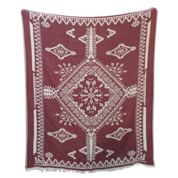 Einfarbige 100% Baumwolldecke 200x240 cm 78x95 Zoll Bettüberwurf Sofabezug Extra Groß Hergestellt in der Türkei Jacquard-Gewebte Decke