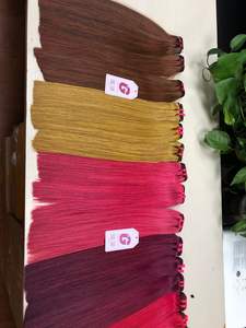 Engrais de cheveux humains bruts non traités vierges cuticules alignés Remy teints en os brun - Product Image 3