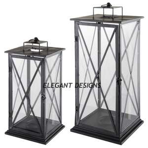 Antique Designer <b>Black</b> Powder Coated Metal <b>Lantern</b> Custom Size Handmade Candle <b>Lantern</b> Decorative Wholesale Metal <b>Lantern</b> - Product Image 2
