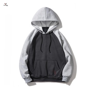 Sweatshirts à capuche sur mesure pour hommes, sweatshirts à la mode imprimés à motif uni, fermeture éclair de grande taille anti-rétrécissement, vente en gros OEM d'usine - Product Image 2