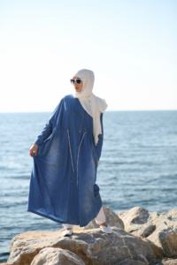 Túnica Abaya de Oriente Medio para mujer, vestido informal de moda modesto para adultos - Product Image 3