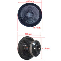 Haut-parleur de subwoofer amplifié de 18 pouces de qualité professionnelle AES Top Engineering de 1800 watts avec cône en papier de fibre de carbone