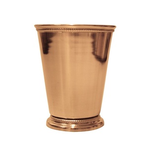 Taza de Julep de Metal de cobre puro 100% de estilo moderno, taza de Julep de Metal decorativa para servidor de jugo de agua potable de cobre - Product Image 6