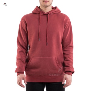 2020 personnalisé en gros Streetwear hommes à capuche 100% coton imprimé brodé Techniques tricoté polaire grande taille couleur Pure - Product Image 1