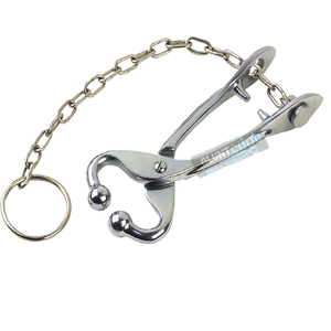 Proveedor de Pakistán: Sujetador de toros veterinario de acero inoxidable reutilizable y duradero con cadena, certificado ISO9001, en venta - Product Image 3
