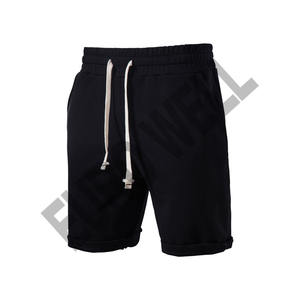 Short de survêtement en coton éponge français épais pour hommes Vente en gros Streetwear uni Jogging à cordon Style High Street - Product Image 3