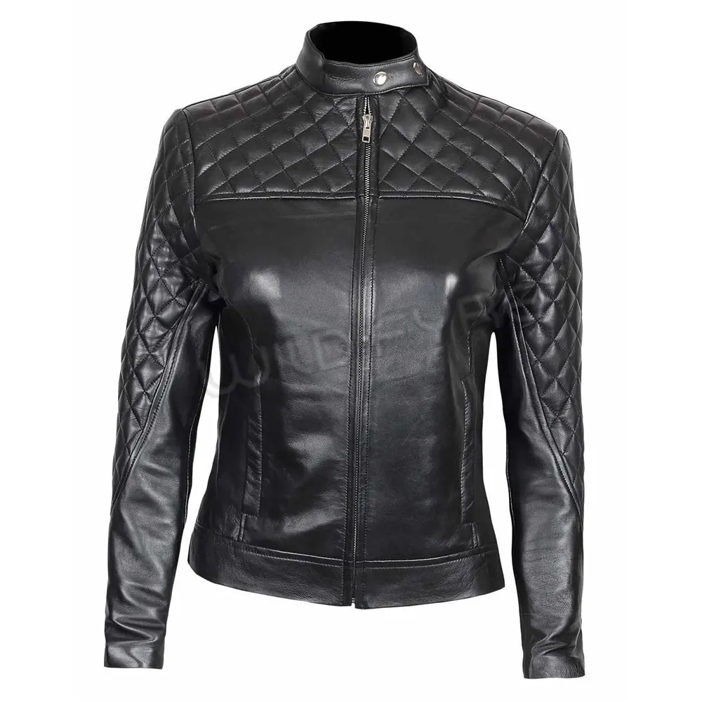 शीर्ष गुणवत्ता असली लेदर कस्टम मेड शैली महिलाओं मोटरसाइकिल चमड़े की जैकेट