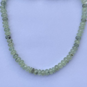 Collier en pierre de préhnite verte naturelle, rondelles lisses, perles de pierres précieuses, bijoux tendance, dernier produit de créateur, 6mm, 8mm, 10mm, 12mm - Product Image 3
