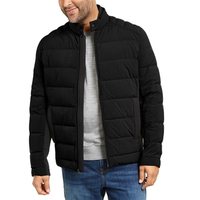 Veste matelassée formelle unisexe de haute qualité conçue sur mesure en velours côtelé rembourré à bulles amples grande taille fermeture éclair imperméable hiver