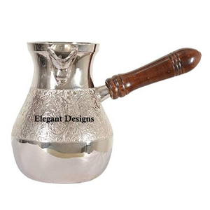 Black <b>Turkish</b> <b>Coffee</b> & Tea Pot Hammered Metal Finish Eco-Friendly Luxury Designer Pot High Quality Wholesale - Product Image 3