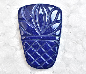 Lapis Lazuli แกะสลักหินสีฟ้า,หินอัญมณีสีฟ้า Cabochons ขายส่ง - Product Image 5