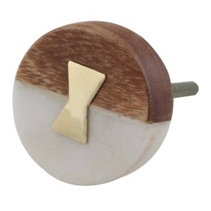 Perilla de piedra MARLBE Natural, tirador de cajón de latón, muebles de dormitorio, armarios de cocina, perillas de mango de piedra blanca de mármol - Product Image 5