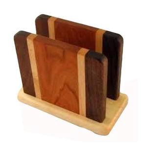 Porte-serviettes en papier en bois style vintage moderne, sur pied, finition naturelle, style nordique, Reena Exports, best-seller 2026, fait main - Product Image 4