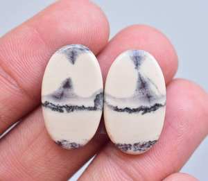 Cabujones de porcelana Natural, piedras preciosas de porcelana, lote de pendientes, piedra suelta - Product Image 5