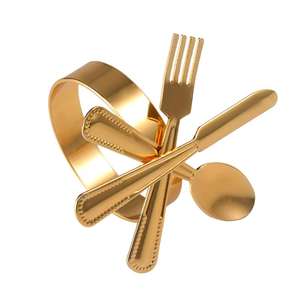 Fork & <b>Spoon</b> Metal Napkin <b>Ring</b> Indian Stylish Handmade Decorative Napkin <b>Ring</b> Classic Luxury Table Top Vintage Napkin <b>Ring</b> - Product Image 1