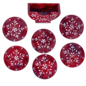 Nouveau jeu de sous-verres classiques en marbre écologique Design carré de taille personnalisée pour la maison et le restaurant - Product Image 4