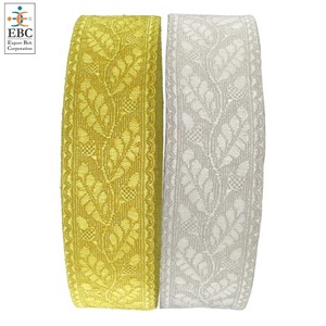 OEM Silver Bullion Wire Metallic Braid Silver Jacquard Lace Tresse Sizes 7mm to 55mm Custom Ribbon Braid Metallic Uniform Lace - Product Image 3