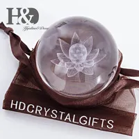 H & D - Inner Carving Lotus Flower Crystal Ball