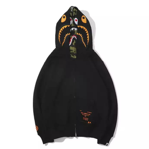 High Quality New Fashion <b>Men's</b> Winter Casual Hoodies Black and White Shark Camouflage Glow-in-the-Dark Polyester/Cotton - Product Image 5