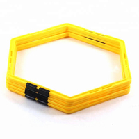 Anillos de agilidad de velocidad hexagonales de plástico para entrenamiento de fútbol y baloncesto, equipo de entrenamiento de fútbol personalizable respetuoso con el medio ambiente