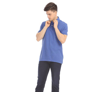 Polo de manga corta azul claro de alta calidad OEM hecho en fábrica precio barato venta al por mayor - Product Image 2