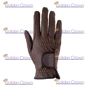 Guantes de equitación de cuero nuevo genuino para guantes de equitación ecuestres marrones de invierno - Product Image 6