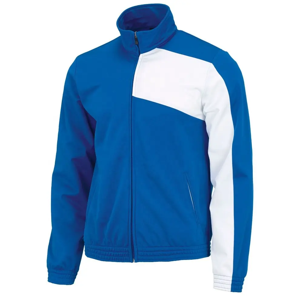 Custom Heren Opstaande Kraag Sweatshirt Volwassenen Outdoor Track Jack Met Halve Rits